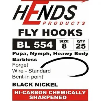 Rybářský háček Muškařský háček Hends pupy, blešivci a nymfy (BL554) č. 4, 25 ks