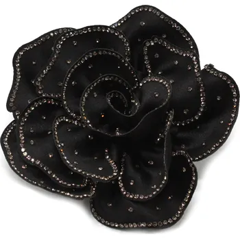 Ozdoba do vlasů Látková růže s kamínky