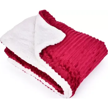 ELIEF LAGOON VELVET luxusní přikrývka, dvouvrstvá, 150 x 200 cm, vínová