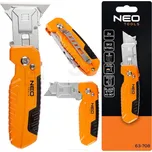 Zavírací nůž Neo Tools 63-708 s vyměnitelnou trapézovou čepelí a škrabkou 63-708