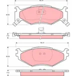Sada brzdových destiček, kotoučová brzda TRW GDB1157