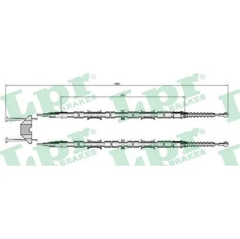 Lanko parkovací brzdy Tažné lanko, parkovací brzda LPR C0655B