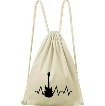 Městský batoh DOBRÝ TRIKO Bavlněný batoh Tep kytara Barva: Natural