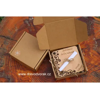 Vánoční krabička na penízky Vánoční dárkový poukaz