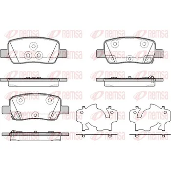 Brzdová destička Sada brzdových destiček, kotoučová brzda REMSA 1942.02