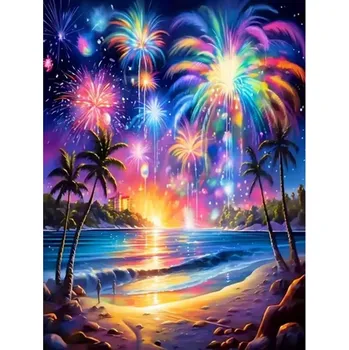 Mozaiková sada HUACAN DIAMOND PAINTING - DIAMANTOVÁ MOZAIKA - MOŘE 17