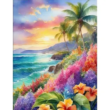 Mozaiková sada HUACAN DIAMOND PAINTING - DIAMANTOVÁ MOZAIKA - MOŘE 18