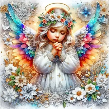 Mozaiková sada HUACAN DIAMOND PAINTING - DIAMANTOVÁ MOZAIKA - ANDĚL 01