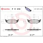 Sada brzdových destiček, kotoučová brzda BREMBO P 11 010
