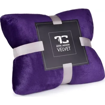 deka Přikrývka 150 x 200 cm ROYAL LAGOON VELVET, tmavě fialová