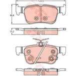 Sada brzdových destiček, kotoučová brzda TRW GDB2256