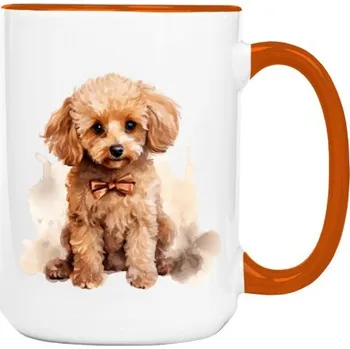 Hrnek velký barevný s potiskem Toy pudl