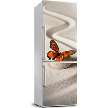 Fototapeta Foto samolepící na lednici Kámen zen a motýl