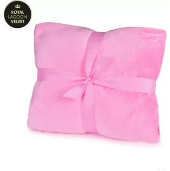 deka Přikrývka 150 x 200 cm ROYAL LAGOON VELVET, světle růžová