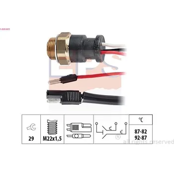 Ventilátor topení a klimatizace Teplotní spínač, větrák chladiče EPS 1.850.601
