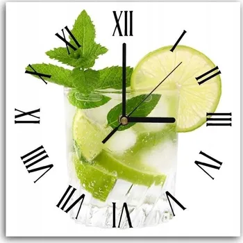 Hodiny Moderní dřevěné HODINY nástěnné s OBRAZEM 50x50 cm