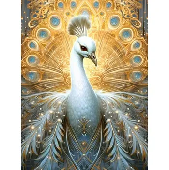 Mozaiková sada HUACAN DIAMOND PAINTING - DIAMANTOVÁ MOZAIKA - PÁV 11