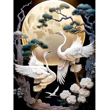 Diamantové malování HUACAN DIAMOND PAINTING - DIAMANTOVÁ MOZAIKA - MĚSÍC 22