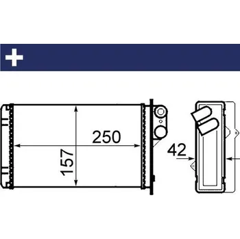 Výměník tepla Výměník tepla, vnitřní vytápění MAHLE AH 67 000S