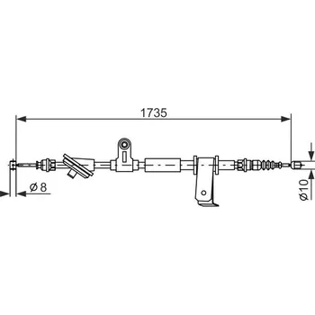 Autodíl Tažné lanko, parkovací brzda BOSCH 1 987 477 112
