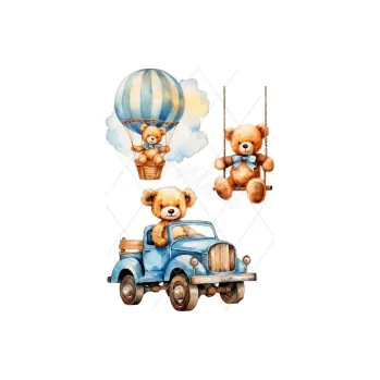 Jedlá dekorace na dort MEDVÍDEK A4, VARIANTA Jedlý papír 1851