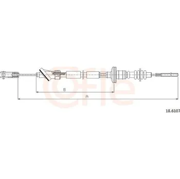 Spojkové lanko Tažné lanko, ovládání spojky COFLE 18.6107