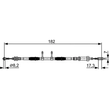 Lanko parkovací brzdy Tažné lanko, parkovací brzda BOSCH 1 987 482 450