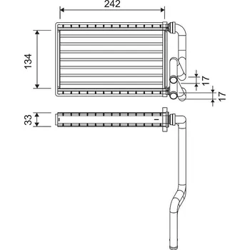 Výměník tepla, vnitřní vytápění VALEO 811578