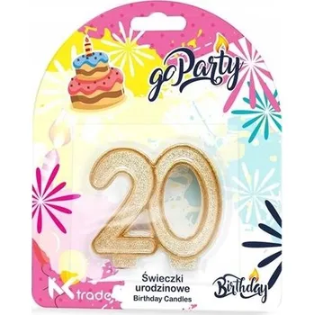 Dortová svíčka Narozeninová svíčka Go-Party Číslice 40 zlatá