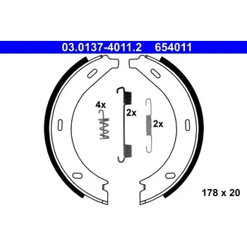 Brzdová čelist Sada brzdových čelistí, parkovací brzda ATE 03.0137-4011.2