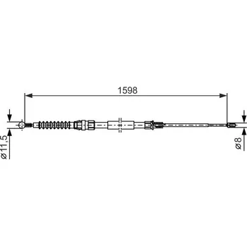 Lanko parkovací brzdy Tažné lanko, parkovací brzda BOSCH 1 987 482 379