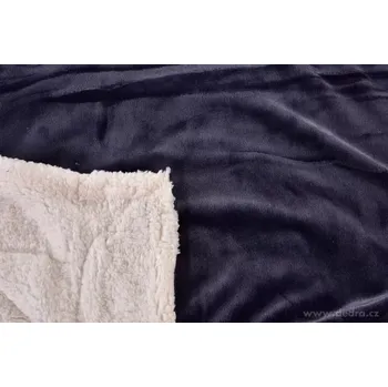 deka ROYAL LAGOON VELVET luxusní přikrývka, dvouvrstvá, 150 x 200 cm, šedomodrá