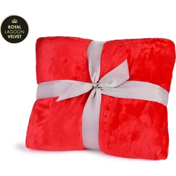 deka Přikrývka 150 x 200 cm ROYAL LAGOON VELVET, červená