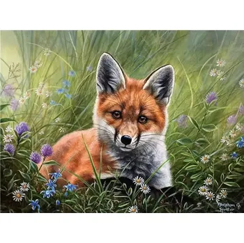 Mozaiková sada HUACAN DIAMOND PAINTING - DIAMANTOVÁ MOZAIKA - LIŠKA 11