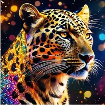 Mozaiková sada HUACAN DIAMOND PAINTING - DIAMANTOVÁ MOZAIKA - LEOPARD 05