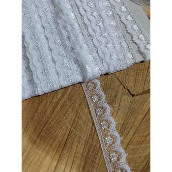 Krajka Silonová krajka šíře 13 mm bílá s leskem