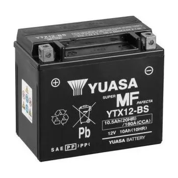 Motobaterie YUASA Super MF 12V, 10Ah, 180A, YTX12-BS