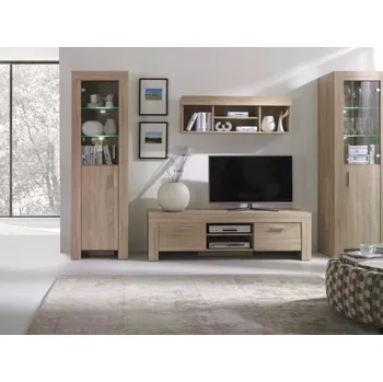 Obývací stěna Jurek Meble Obývací stěna Cezar Zvolte barevné provedení: dub sonoma, LED osvětlení: Ne