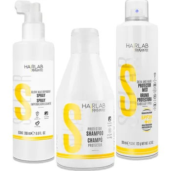 Přípravek na opalování Salerm Solar šampon 300 ml + ochranný sprej 200 ml + mlha na vlasy a tělo 200 ml kosmetická sada pro letní péči o vlasy