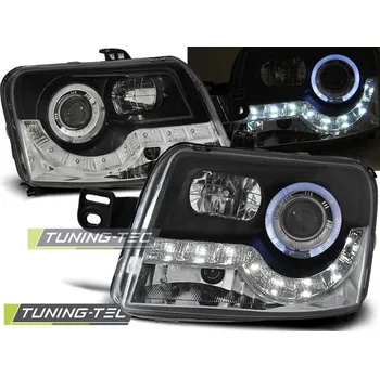Osvětlení automobilu Tuning-Tec Přední čirá LED světla Fiat Panda II (2003 - 2012) - černé