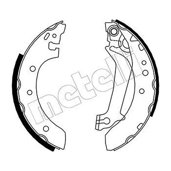 Brzdová čelist Sada brzdových čelistí METELLI 53-0129