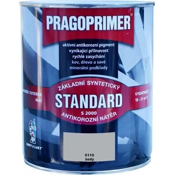 barva na kov Barva syntetická PRAGOPRIMER S 2000 0110 základní šedá 0,6 l