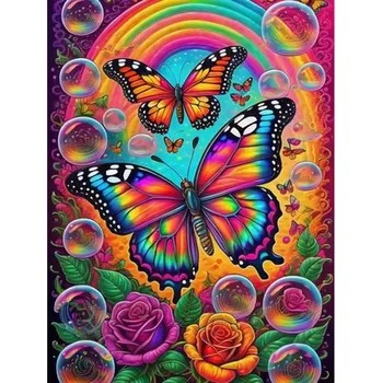 Mozaiková sada HUACAN DIAMOND PAINTING - DIAMANTOVÁ MOZAIKA - MOTÝL 26