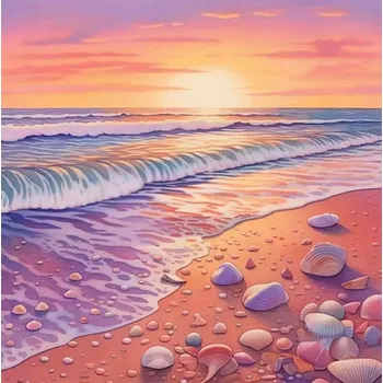 Diamantové malování HUACAN DIAMOND PAINTING - DIAMANTOVÁ MOZAIKA - MOŘE 07