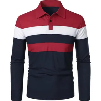 Pánská kontrastní košile s knoflíky Velikost: 4XL, Barva (Varianta): Model A