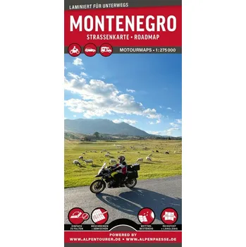 MoTourMaps Montenegro Auto- und Motorradkarte 1:275.000 - MoTourMedia