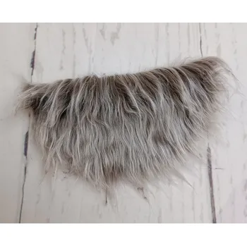 SalesMall Vousy kožešinové hnědohnědé mini