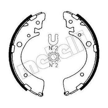 Brzdová čelist Sada brzdových čelistí METELLI 53-0153