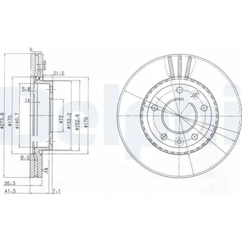 Brzdový kotouč Brzdový kotouč DELPHI BG4015