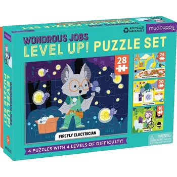 puzzle pro nejmenší Mudpuppy Level Up! Podivuhodná zaměstnání 4v1